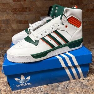 Adidas Rivalry Hi FV5377 University of Miami Hurricanes PE Sz 14